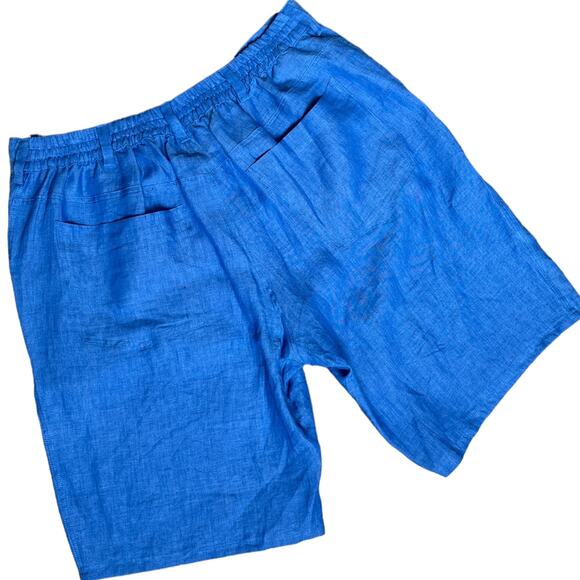Angela Romano Amalfi 100% Linen High Rise Shorts Size XL - Picture 3 of 6